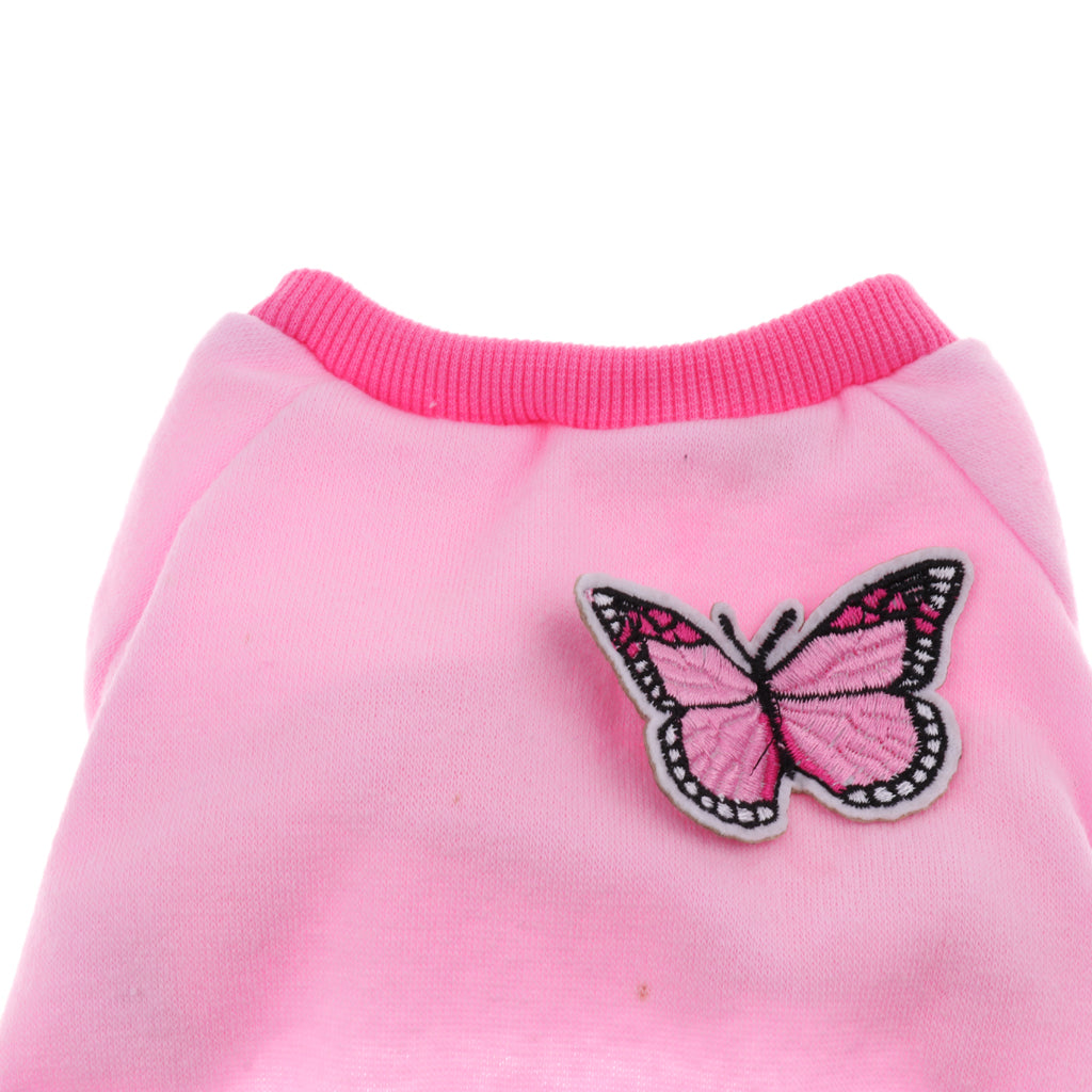 Pet Soft Cotton Dog Shirts Outwear Puppy Coat Clothes Apparel Pink S