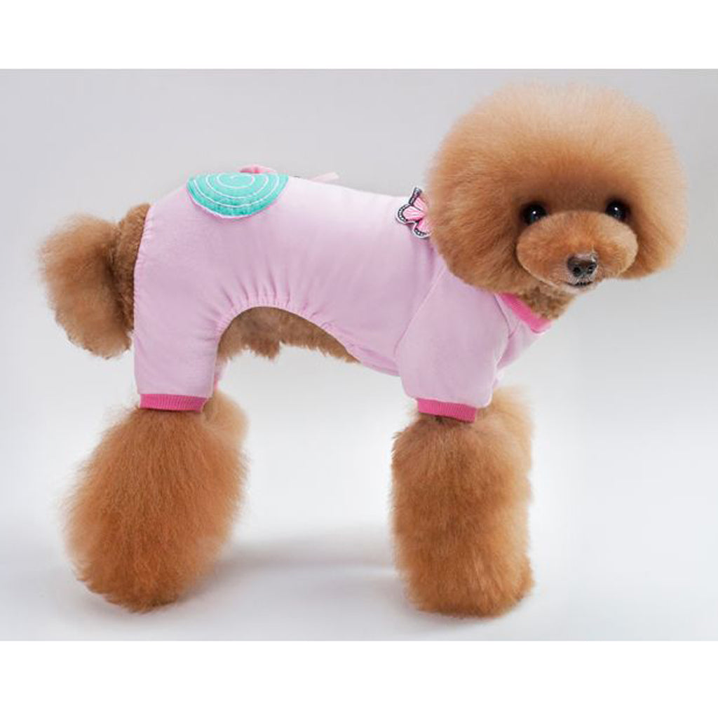 Pet Soft Cotton Dog Shirts Outwear Puppy Coat Clothes Apparel Pink S