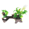 Artificial Plants Grass for Fish Tank Aquarium Ornament Plant  Driftwood #3