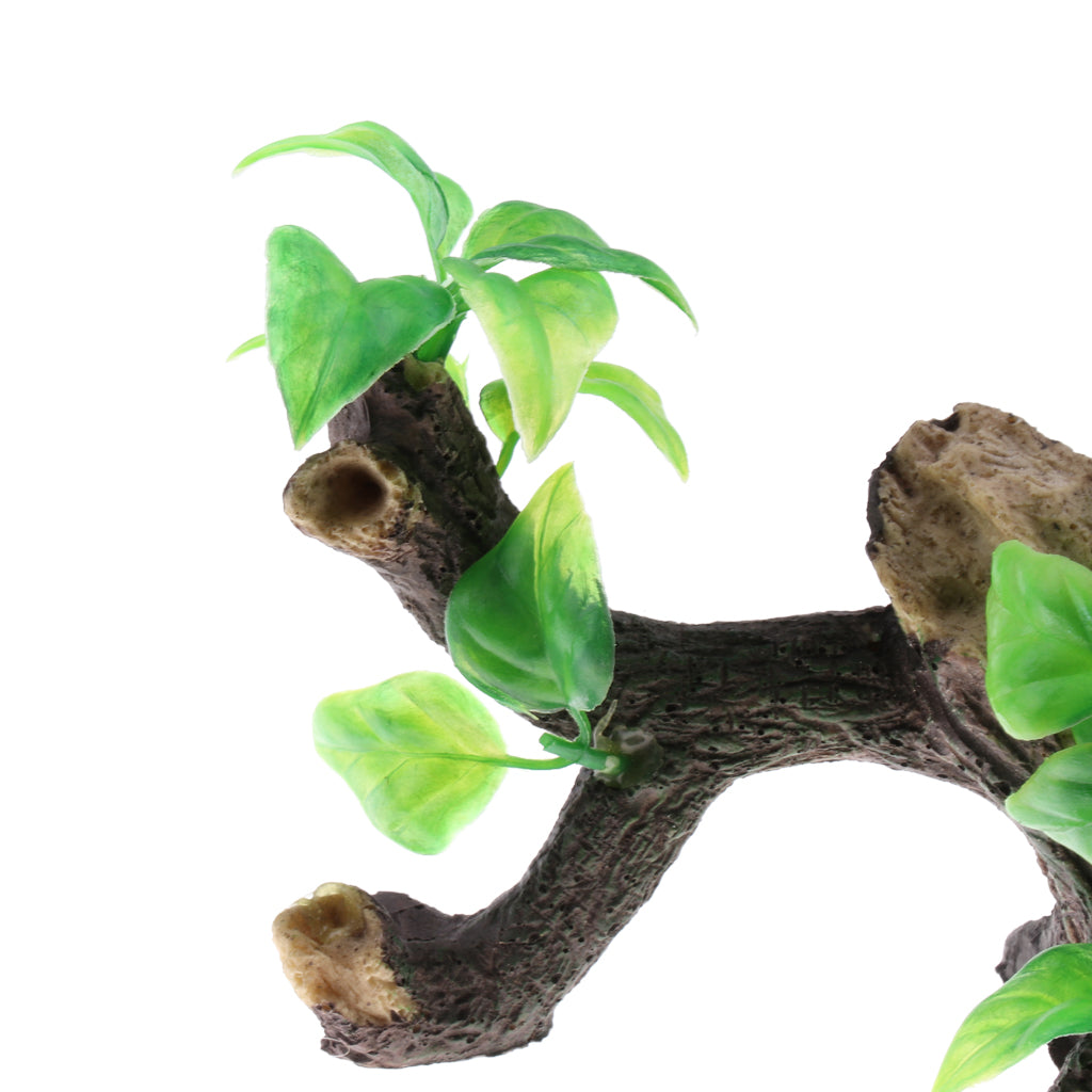 Artificial Plants Grass for Fish Tank Aquarium Ornament Plant  Driftwood #3