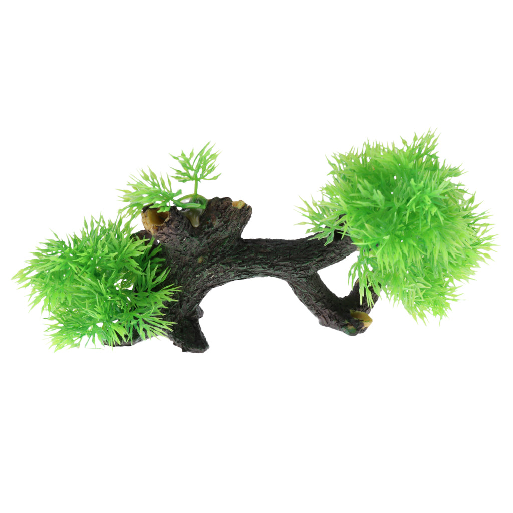 Artificial Plants Grass for Fish Tank Aquarium Ornament Plant  Driftwood #1