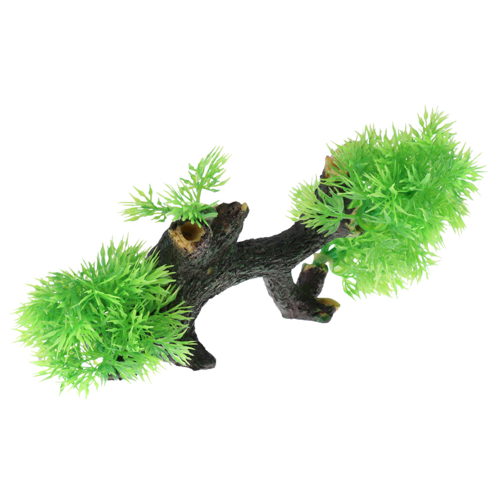 Artificial Plants Grass for Fish Tank Aquarium Ornament Plant  Driftwood #1