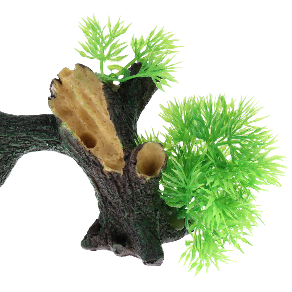 Artificial Plants Grass for Fish Tank Aquarium Ornament Plant  Driftwood #1