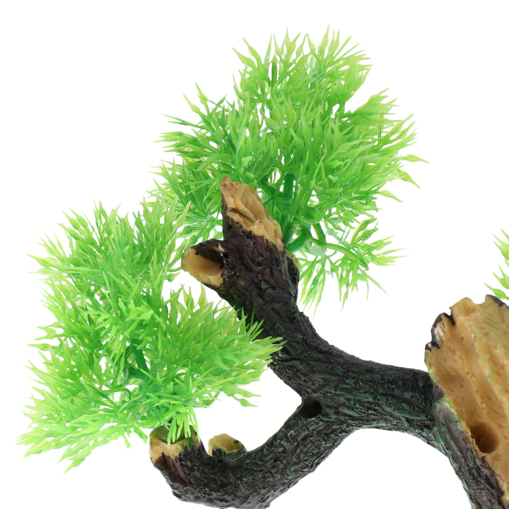 Artificial Plants Grass for Fish Tank Aquarium Ornament Plant  Driftwood #1