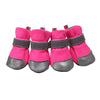 4 Pcs Dog Pet Breathable Boots Puppy Outdoor Warm Anti-Slip Shoes Rose S