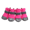 4 Pcs Dog Pet Breathable Boots Puppy Outdoor Warm Anti-Slip Shoes Rose S