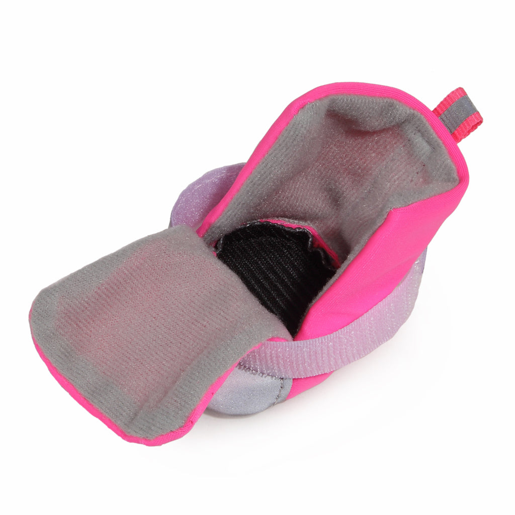 4 Pcs Dog Pet Breathable Boots Puppy Outdoor Warm Anti-Slip Shoes Rose M