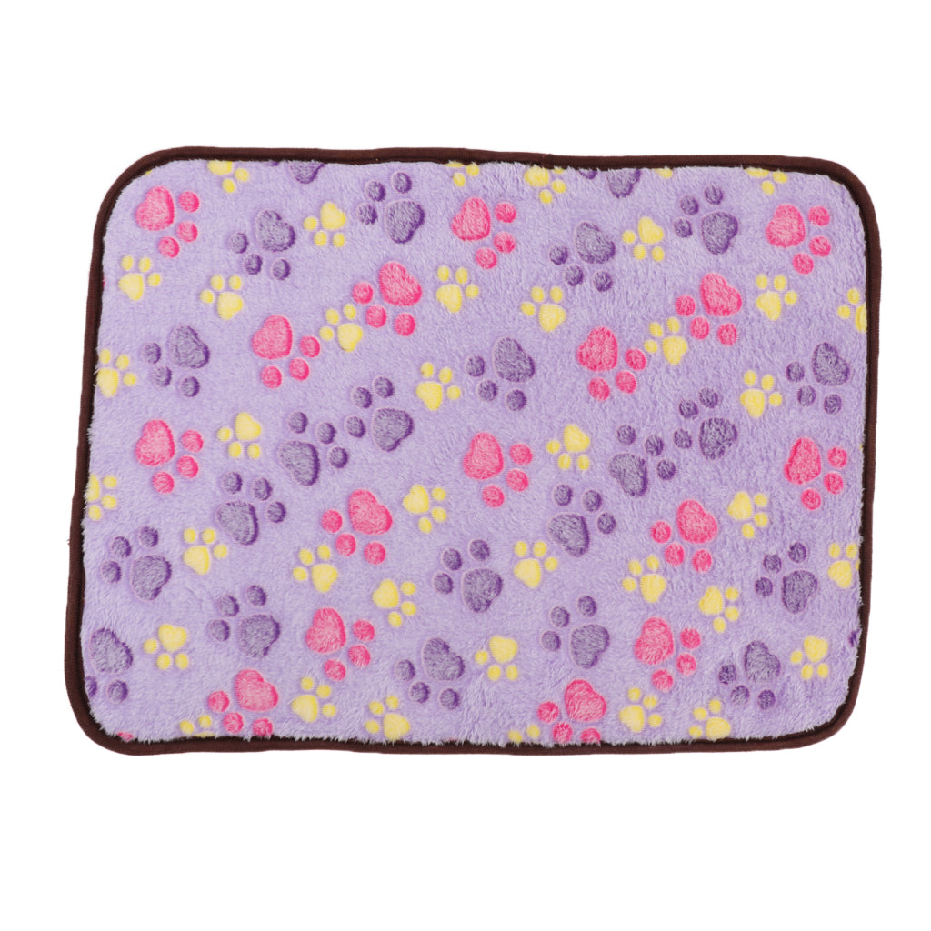 Breathable Dual Printing Cooling Pet Dog Bed Mat For Winter Summer Purple L