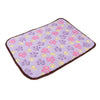 Breathable Dual Printing Cooling Pet Dog Bed Mat For Winter Summer Purple L