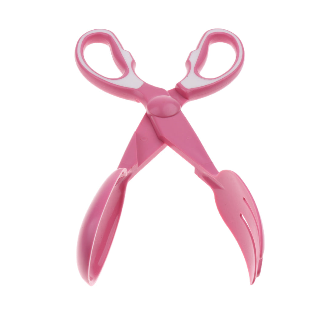 Dog Pet Pooper Scooper Scissor Scoopper Clamp Pick Up Cleaning Tool  Pink