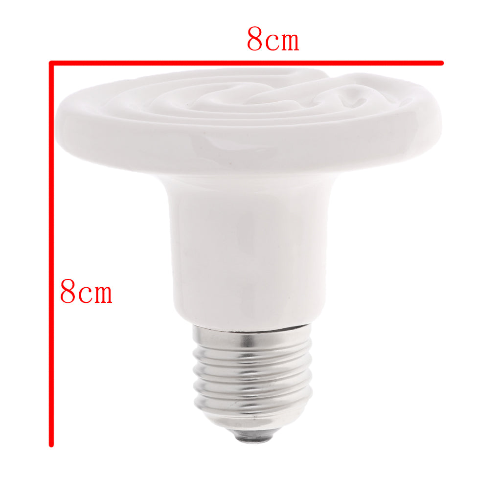 E27 Reptile Breeding Ceramic Emitter Heater Light Bulb White White 150W