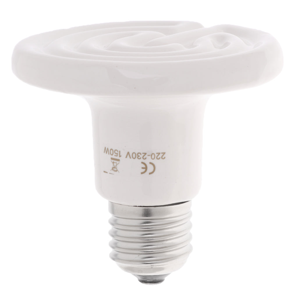 E27 Reptile Breeding Ceramic Emitter Heater Light Bulb White White 150W