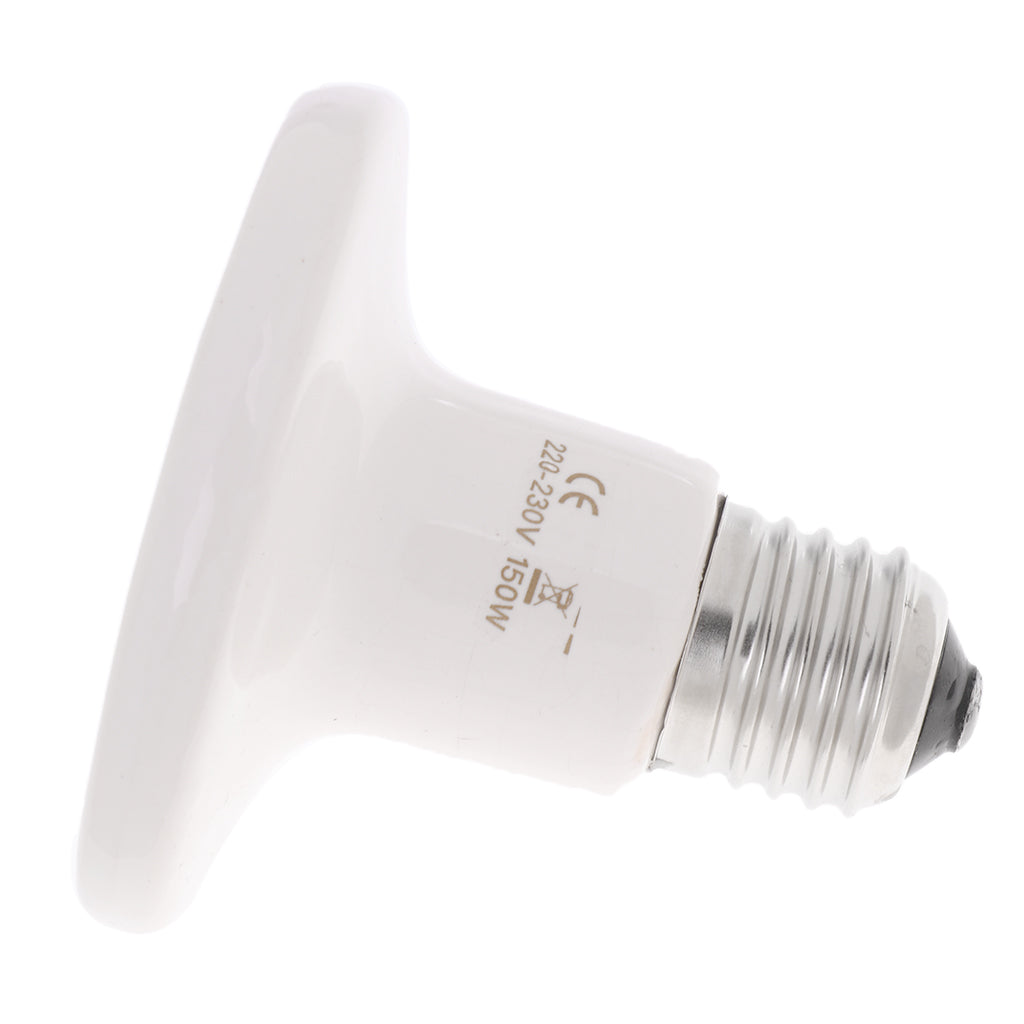 E27 Reptile Breeding Ceramic Emitter Heater Light Bulb White White 150W