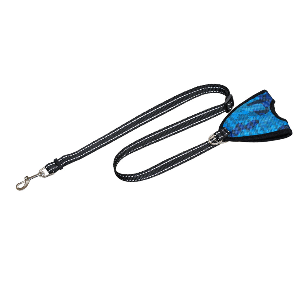 Adjustable Pet Puppy Glove Lead Leash Traction Rope For Dog Blue Camouflage