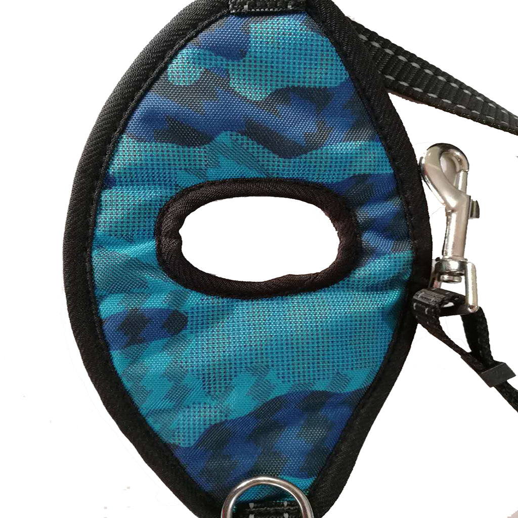 Adjustable Pet Puppy Glove Lead Leash Traction Rope For Dog Blue Camouflage