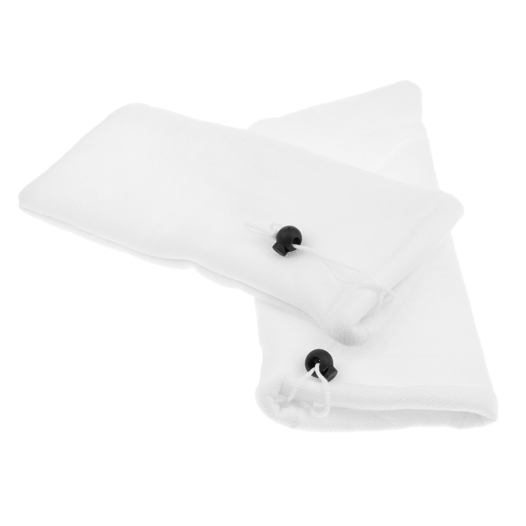 2 pcs White Aquarium Tank Filter Bags Polyester Fish Tank Filter Sock Bags M