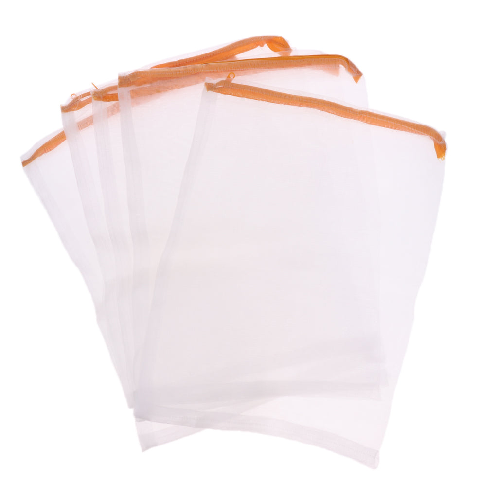 5pcs Aquarium Mesh Media Filter Bag Fish Tank Net Bag White - 44x32.5cm