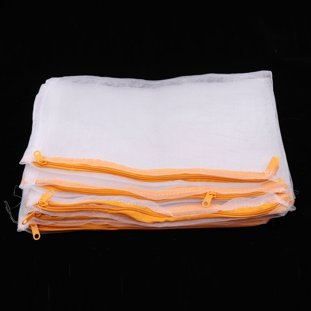 5pcs Aquarium Mesh Media Filter Bag Fish Tank Net Bag White - 44x32.5cm