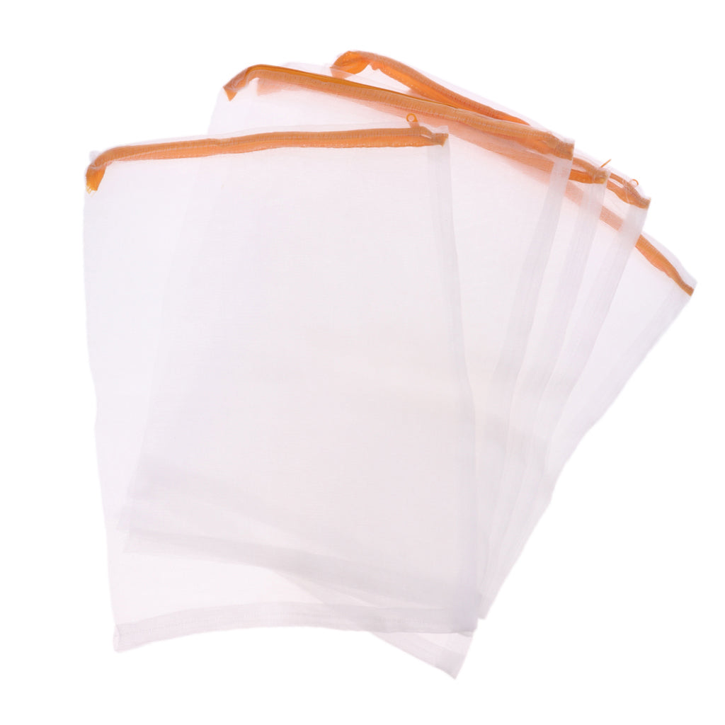 5pcs Aquarium Mesh Media Filter Bag Fish Tank Net Bag White - 44x32.5cm