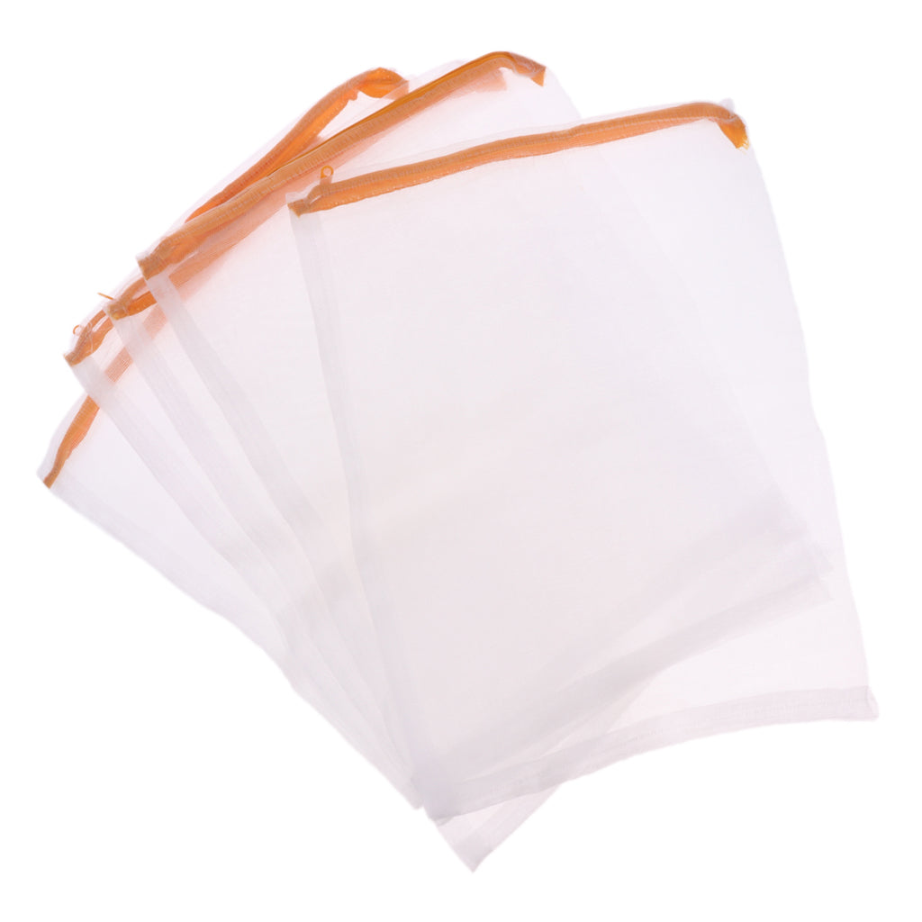 5pcs Aquarium Mesh Media Filter Bag Fish Tank Net Bag White - 44x32.5cm