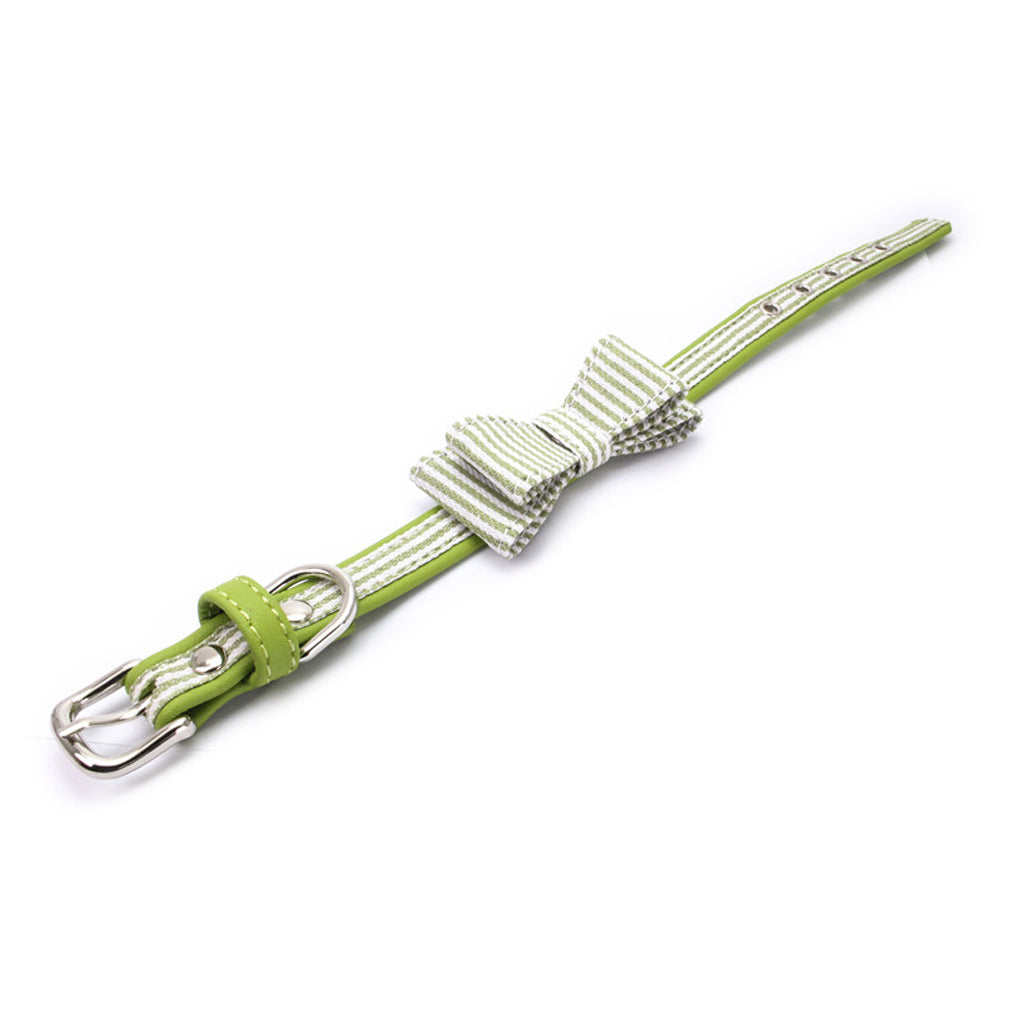 Adjustable Pet Puppy Dog Collar Safety Neck Buckle Strap Green - M