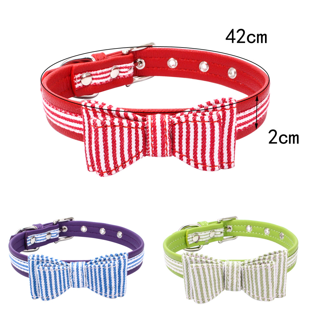 Adjustable Pet Puppy Dog Collar Safety Neck Buckle Strap Red - M