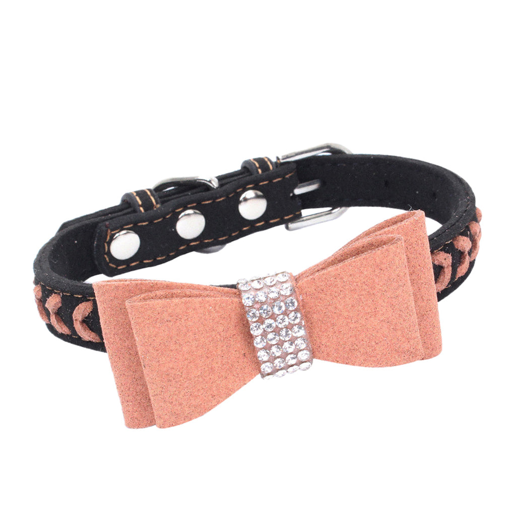 Adjustable Pet Puppy Dog Collar Safety Neck Buckle Strap 3Colors Brown - M