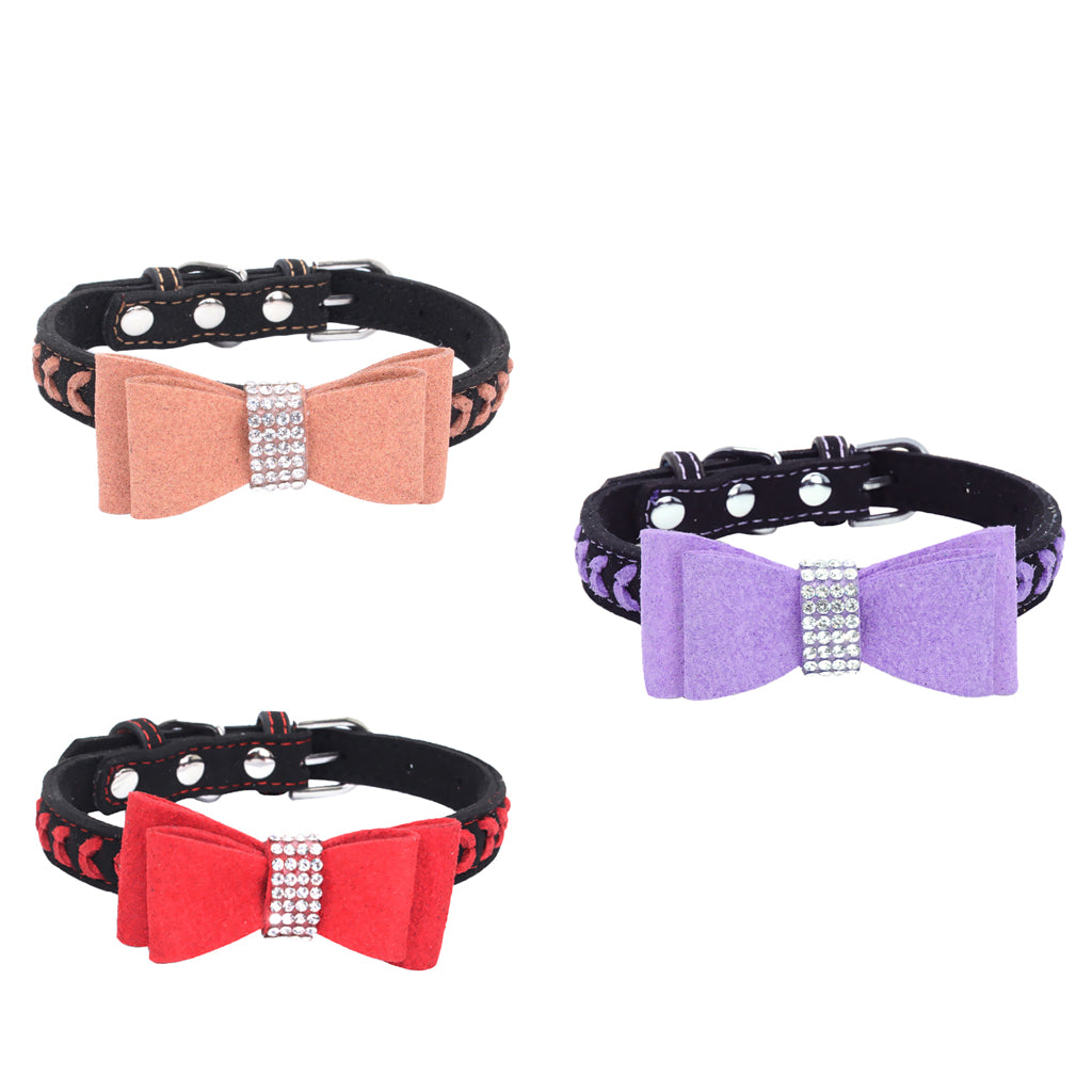 Adjustable Pet Puppy Dog Collar Safety Neck Buckle Strap 3Colors Brown - M