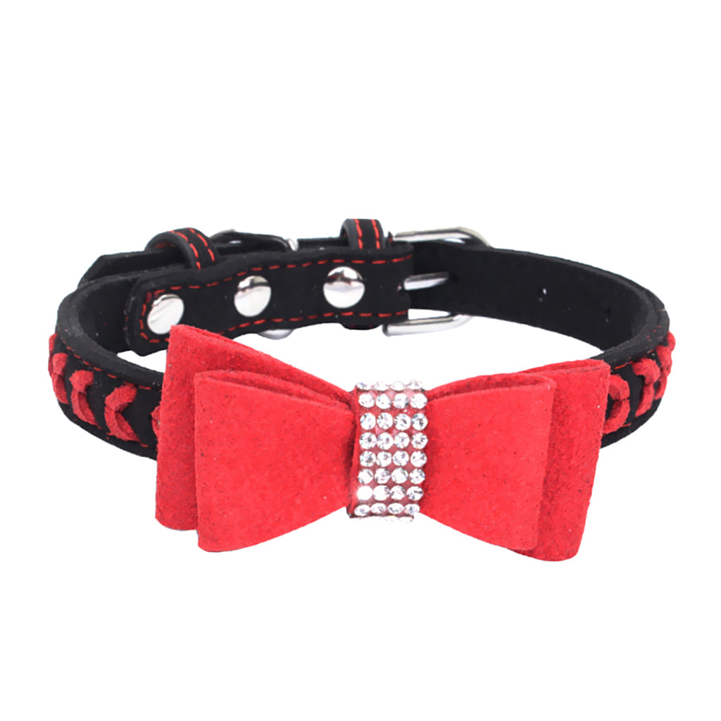 Adjustable Pet Puppy Dog Collar Safety Neck Buckle Strap 3Colors Red - M