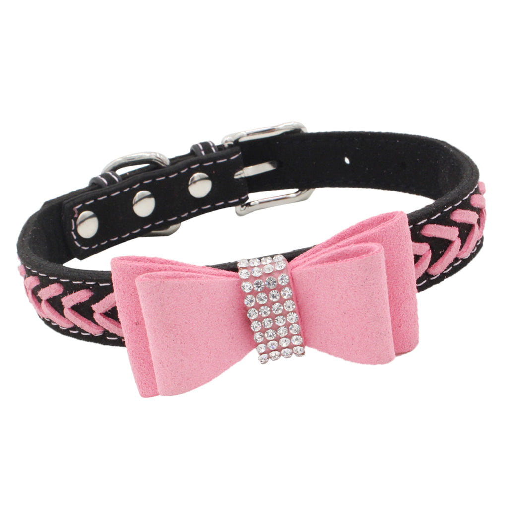 Adjustable Pet Puppy Dog Collar Safety Neck Buckle Strap 3Colors Red - S