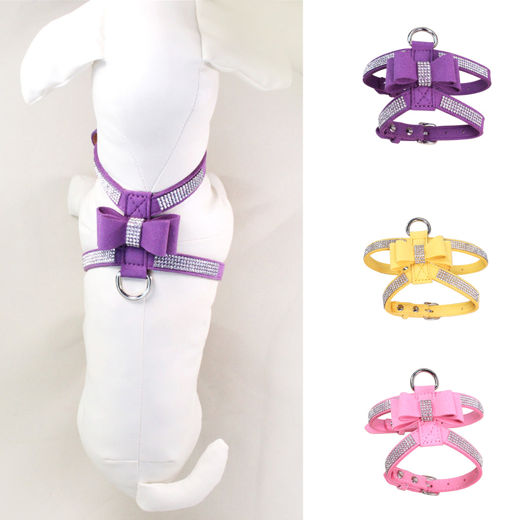 Puppy Adjustable Chest Strap Belt Harness Dog Walking Vest Harness  Purple M