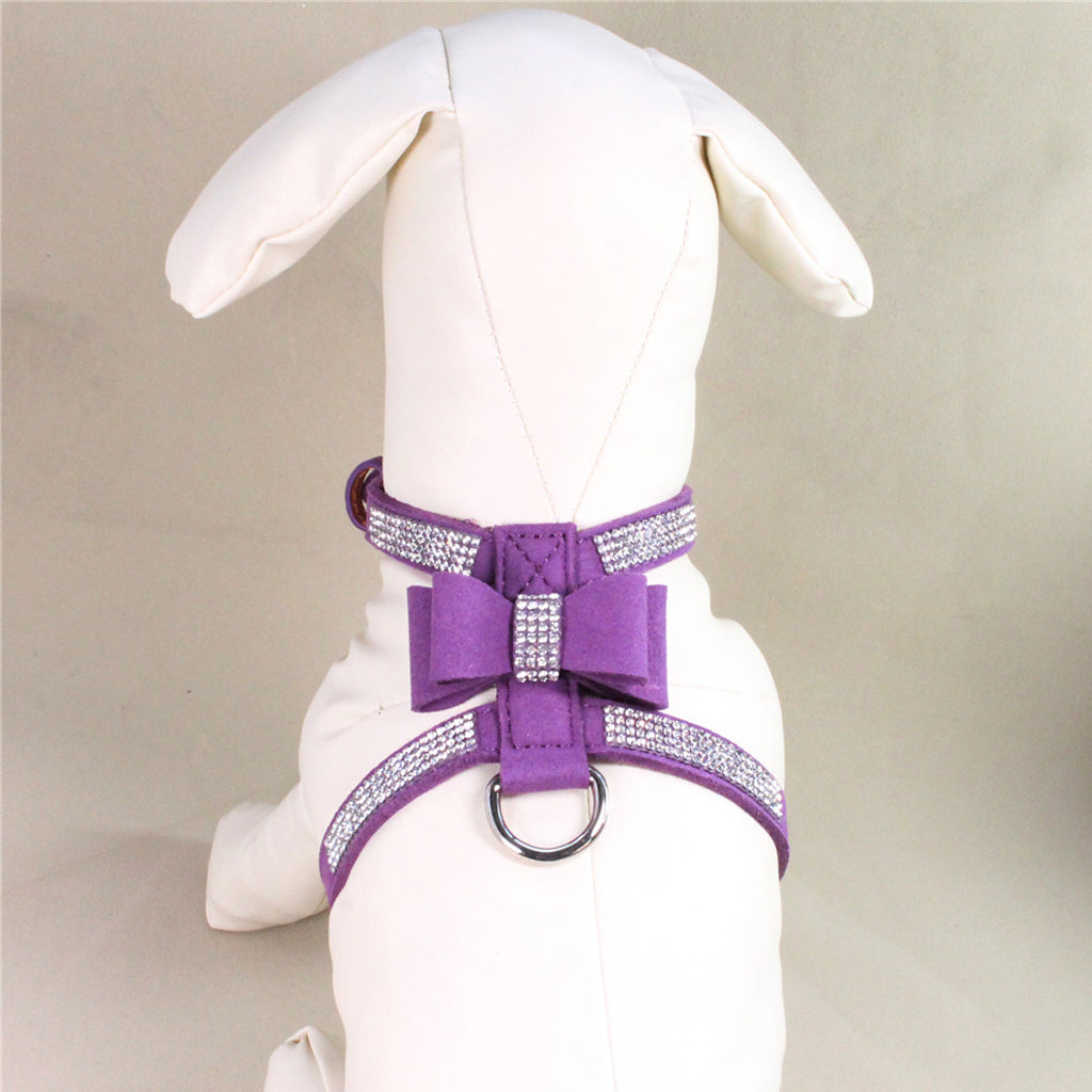 Puppy Adjustable Chest Strap Belt Harness Dog Walking Vest Harness  Purple M