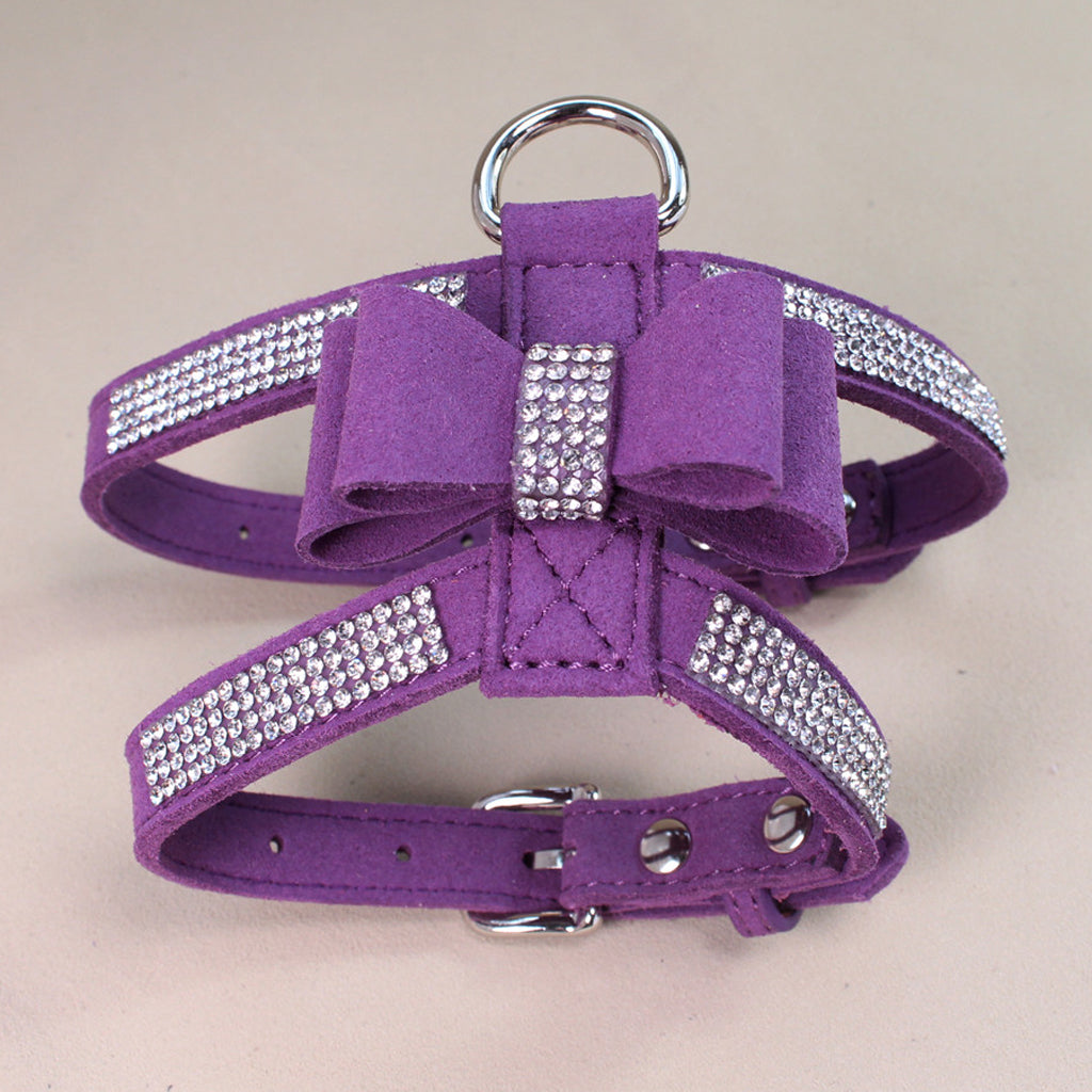 Puppy Adjustable Chest Strap Belt Harness Dog Walking Vest Harness  Purple M