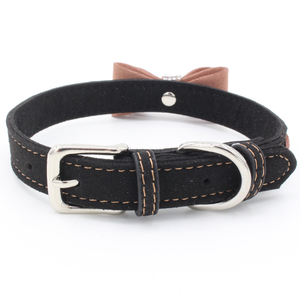 Adjustable Pet Puppy Dog Collar Safety Neck Buckle Strap 3Colors Brown - S