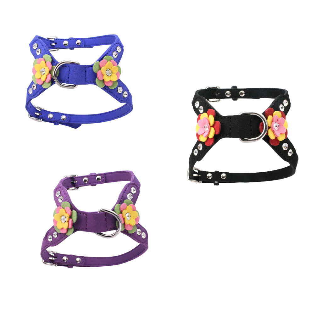 Pet Control Harness for Dog Cat Walk Collar Safety Strap Vest Deep Bule S