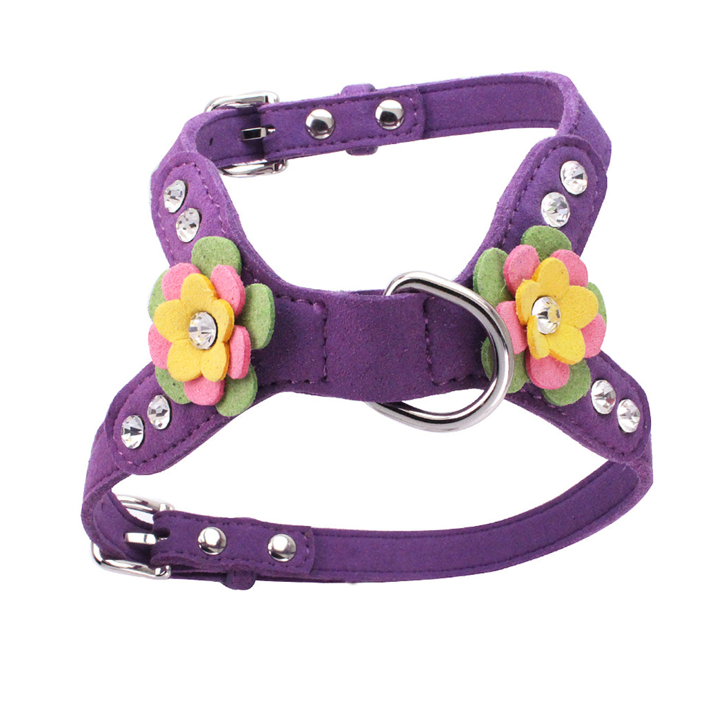 Pet Control Harness for Dog Cat Walk Collar Safety Strap Vest Purple S