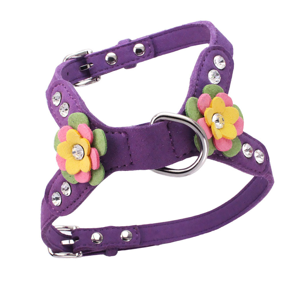 Pet Control Harness for Dog Cat Walk Collar Safety Strap Vest Purple S