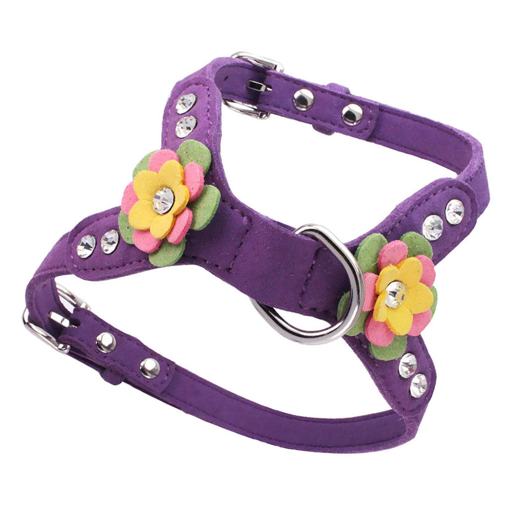 Pet Control Harness for Dog Cat Walk Collar Safety Strap Vest Purple S