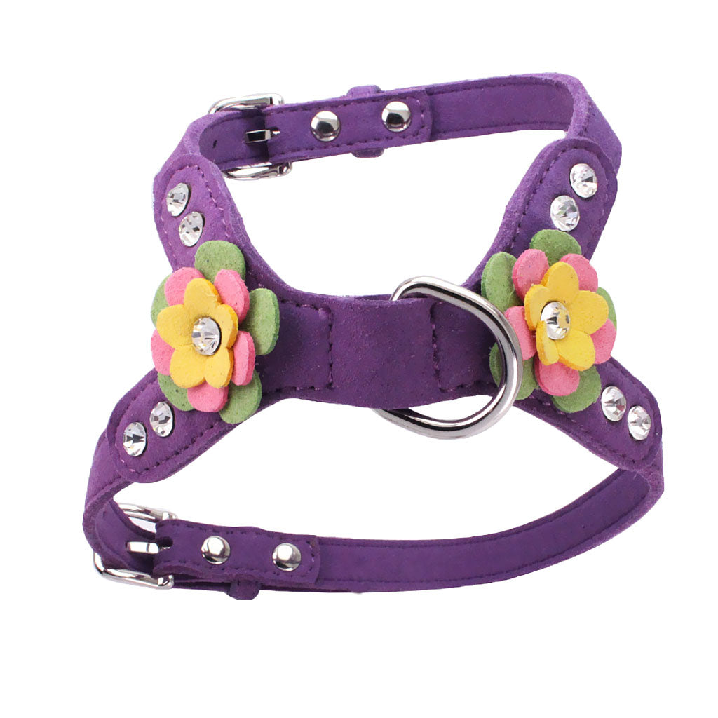 Pet Control Harness for Dog Cat Walk Collar Safety Strap Vest Purple S