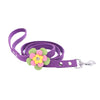 Adjustable Pet Puppy Flower Lead Leash Traction Rope For Dog Deep Purple S