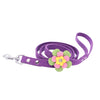 Adjustable Pet Puppy Flower Lead Leash Traction Rope For Dog Deep Purple S