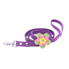 Adjustable Pet Puppy Flower Lead Leash Traction Rope For Dog Deep Purple S