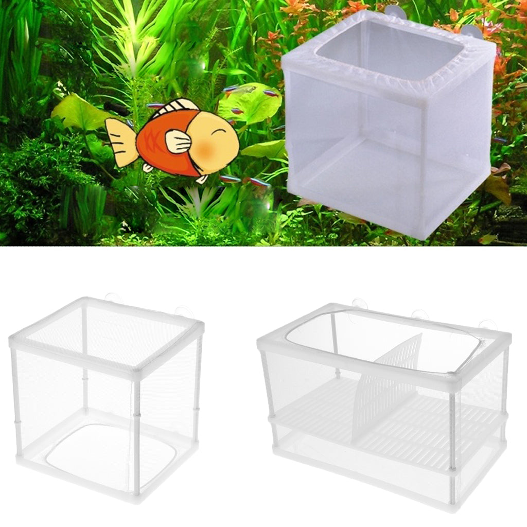 Fish Tank Fish Incubator Isolation Box Plastic Fish Hatching Isolation Box L