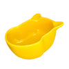 Small Ceramic Bowl Pet Hamster Rabbit Corner Feeder Feeding Bowl Dish Yellow