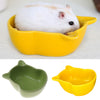 Small Ceramic Bowl Pet Hamster Rabbit Corner Feeder Feeding Bowl Dish Yellow