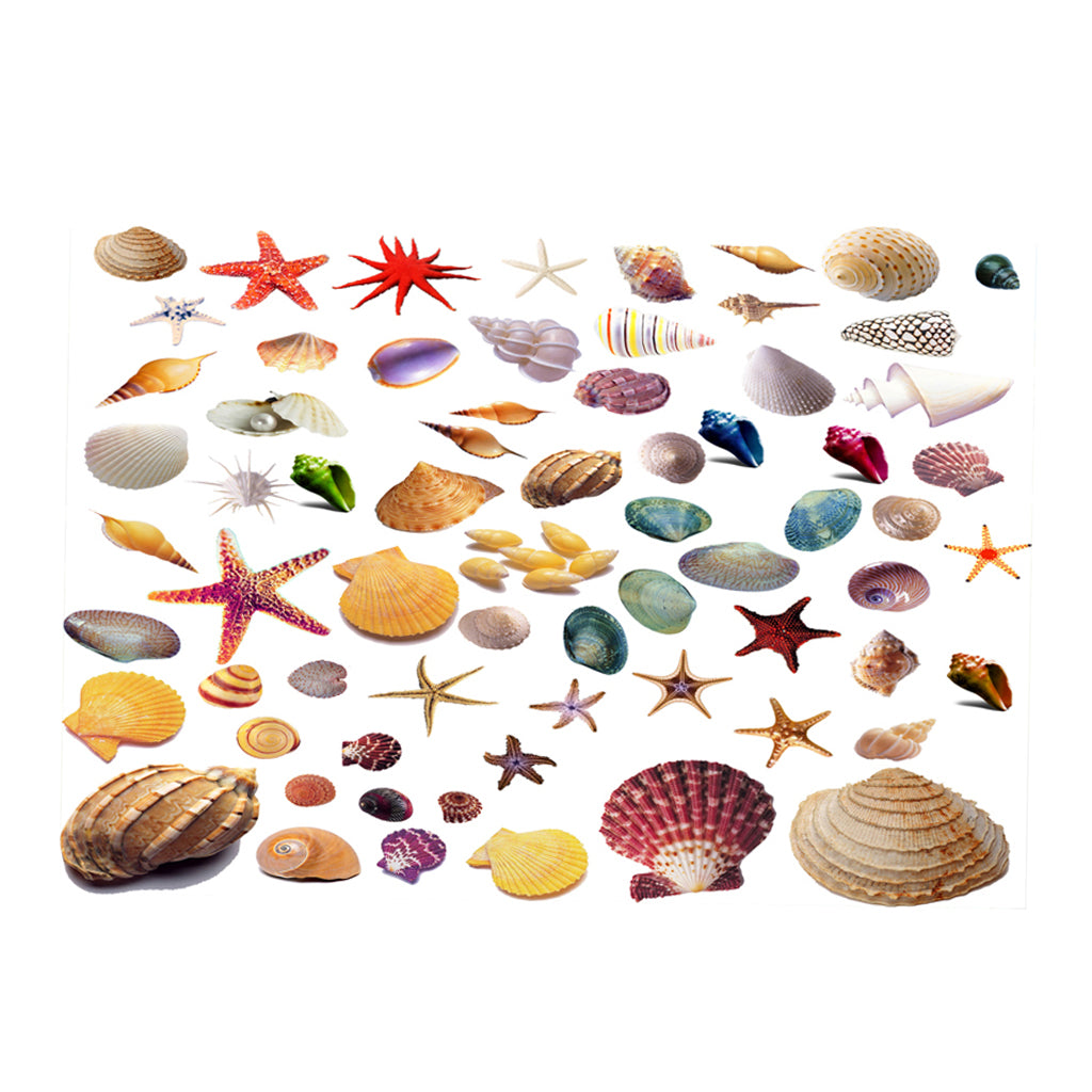 PVC Aquarium Adhesive Background Sticker Fish Tank Decor Multi-Shell L