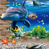 PVC Aquarium Adhesive Background Sticker Fish Tank Decor Underwater World S