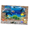 PVC Aquarium Adhesive Background Sticker Fish Tank Decor Underwater World S