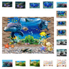 PVC Aquarium Adhesive Background Sticker Fish Tank Decor Underwater World S