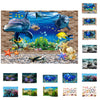 PVC Aquarium Adhesive Background Sticker Fish Tank Decor Underwater World S